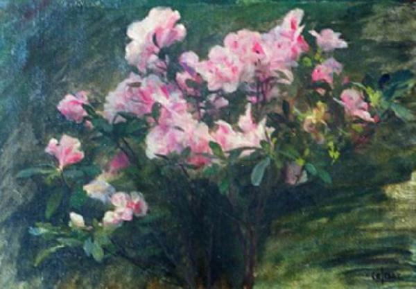 Charles-Amable Lenoir Study of Azaleas China oil painting art
